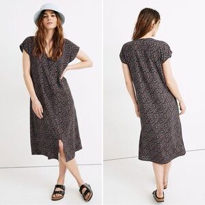 Madewell Black Floral Dress